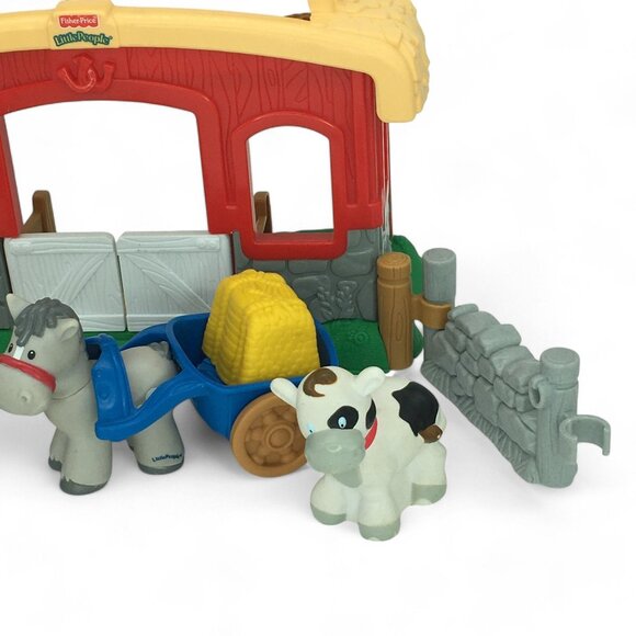 Fisher Price Little People Animal Sound Stable Playset Figures Fencing More 2003 - Picture 6 of 14